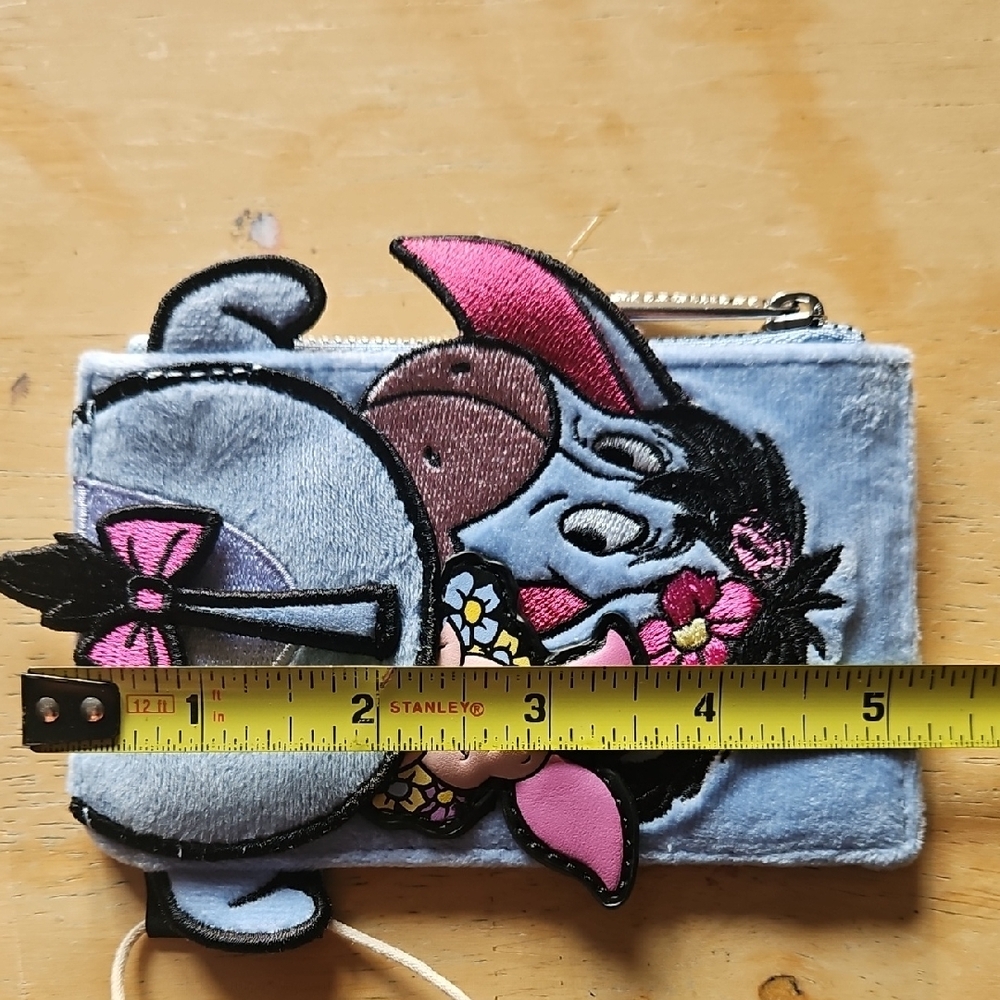 Loungefly Winnie the Pooh Eeyore and Piglet Kids Wallet - Blue and Pink - Picture 13 of 15